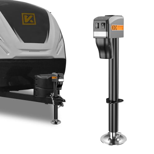 KYX Electric Trailer Jack to 5000LB Electric Power AFrame Tongue Jack9843385 Waterproof for Travel Trailer RV12V DC Hard Wiring