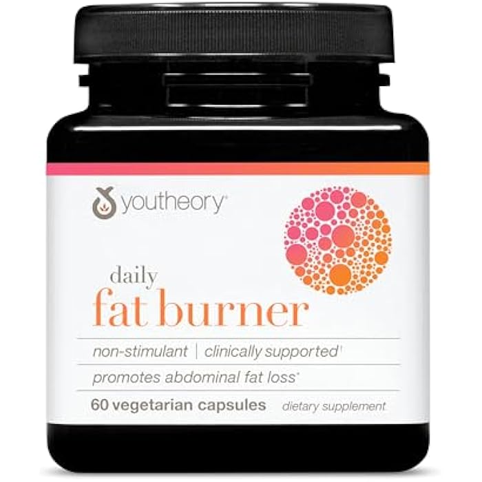 Youtheory Daily Fat Burner - Supports Body Composition & Metabolism - with Citrus Fruit Blend, Chromium & Cayenne Extract - Gluten, Soy & Dairy Free - 60 Vegetarian Capsules - Image 1