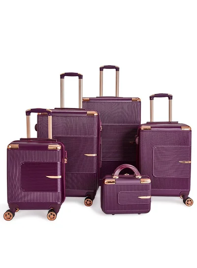 LIMRA Luggage set 5 pieces travel Bags with a distinctive design from limra maroon