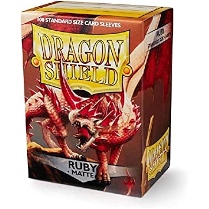 dragon shield MATTE RUBY STANDARD SIZE 100 CT CARD SLEEVES INDIVIDUAL PACK - Image 1