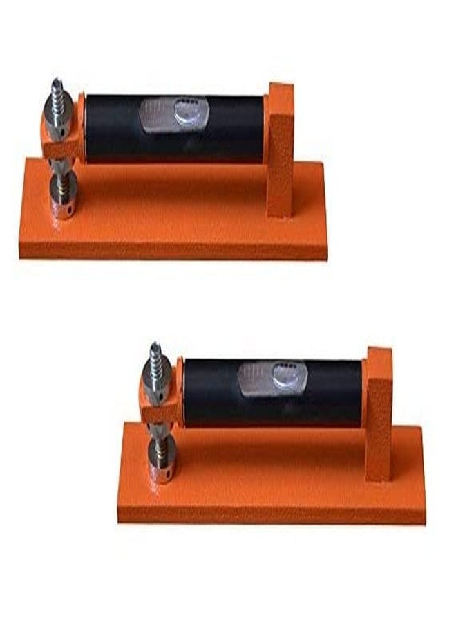 Engineers Spirit Level Brass/Spirit Level/Bubble Level/Plane Table Spirit Level with Powder Coated Painted Superior Finish Orange/Measurement Tool (Pack Of 2) - Image 1