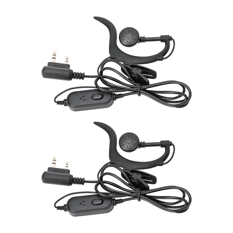 BAOFENG Two Way Radio Earpiece Ham Radio K Port Headset | Walkie Talkie Headphone for UV-5R Mini BF-F8HP PRO 5RM DM32 UV32 GM21 UV-5G Plus K5PLUS AR-152 UV-17R BF-888S GM-15PRO UV-S9 Plus Etc (2Pack) - Image 1