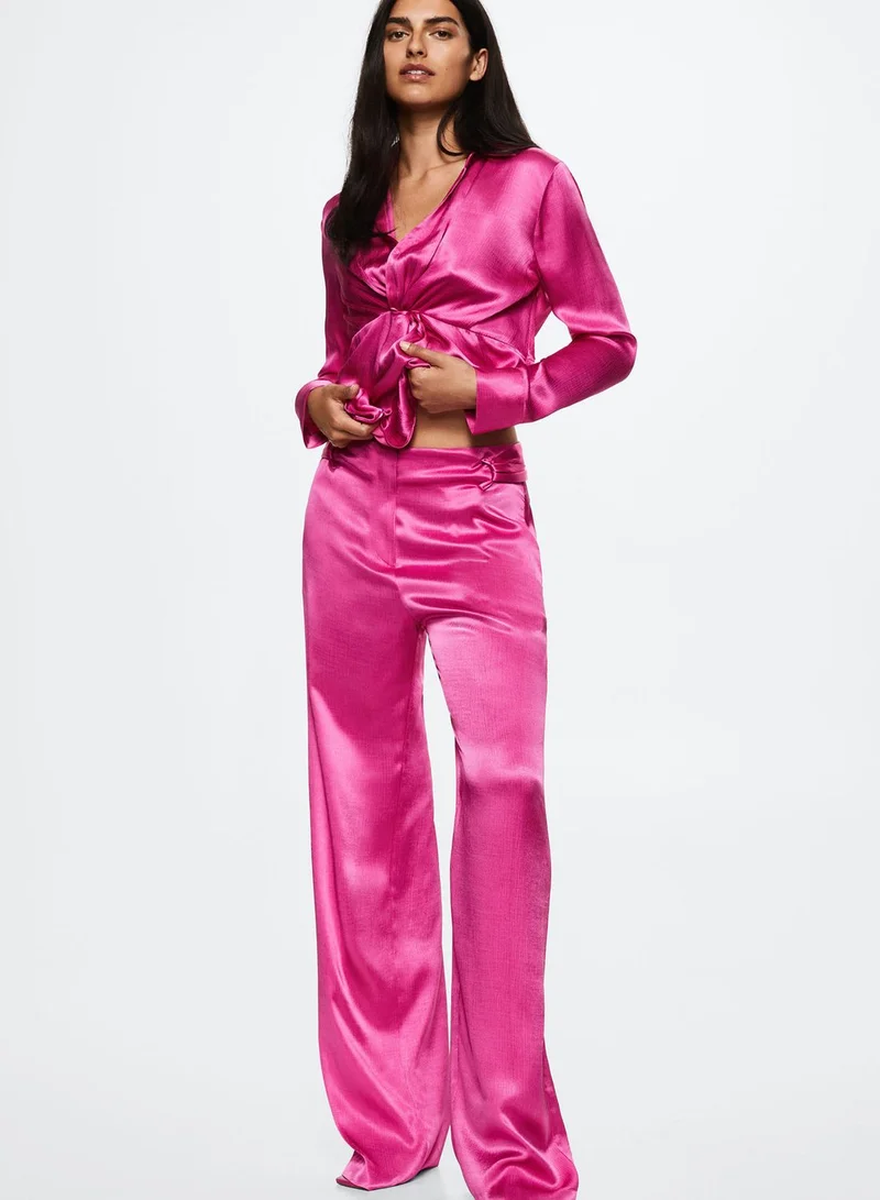 MANGO Front Twist Button Detail Top