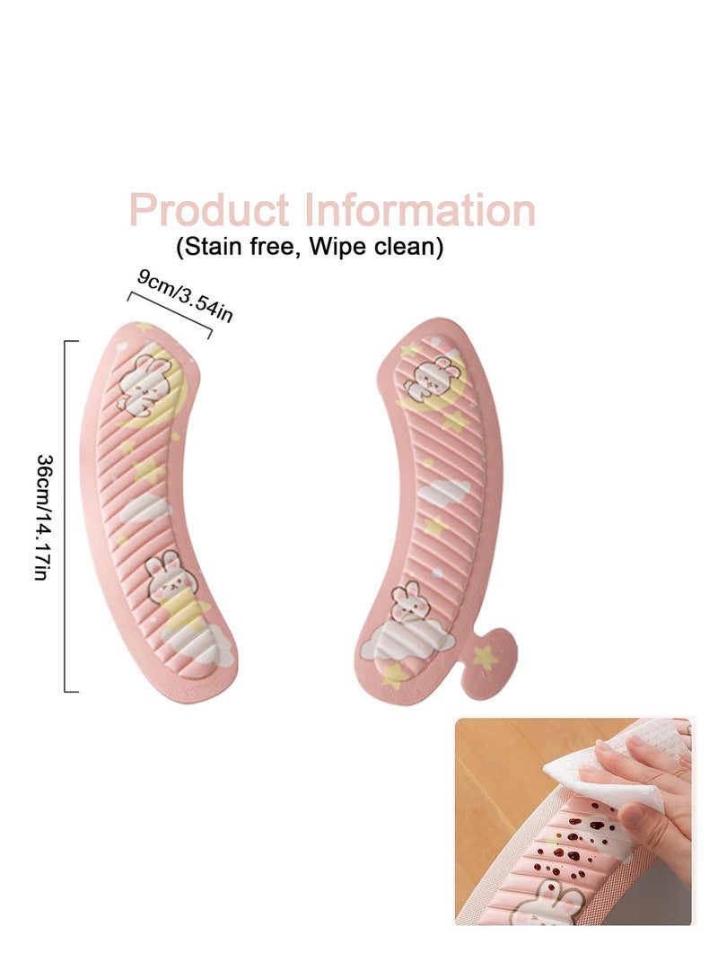 Zikra Toilet Seat Cushion, Cartoon  Portable and Washable Reusable and Durable Toilet Seat Cover, Four Seasons Universal Toilet Seat Toilet Sticker with Self Adhesive Tape for Bathroom, 4 Pairs - Image 3