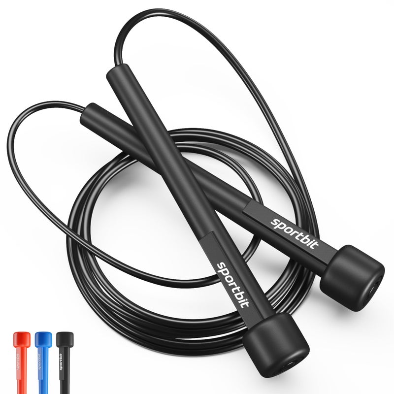 SPORTBIT Adjustable Jump Rope for Fitness - Jumping Rope for Women, Men. Lightweight Skipping Rope for Workout, Boxing, Exercise. Speed Jump Rope for Adults - Image 1