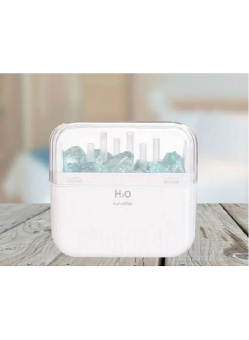 DANIM Glacier Humidifier With Crystal Essential Oil Diffuser Personal Desktop Purifier for Baby Bedroom Desk Travel Office Home - Image 2