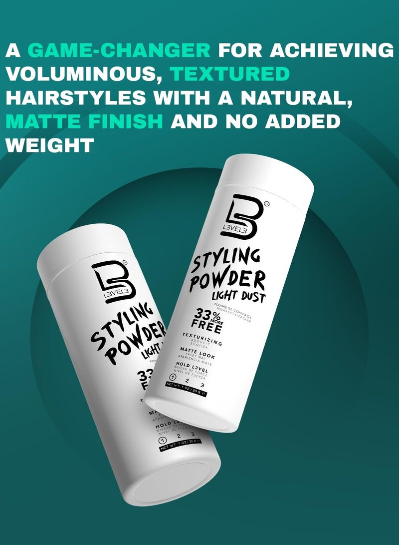 L3VEL3 Level 3 Styling Powder - Natural Look Mens Powder - Easy to Apply with No Oil or Greasy Residue - Image 5