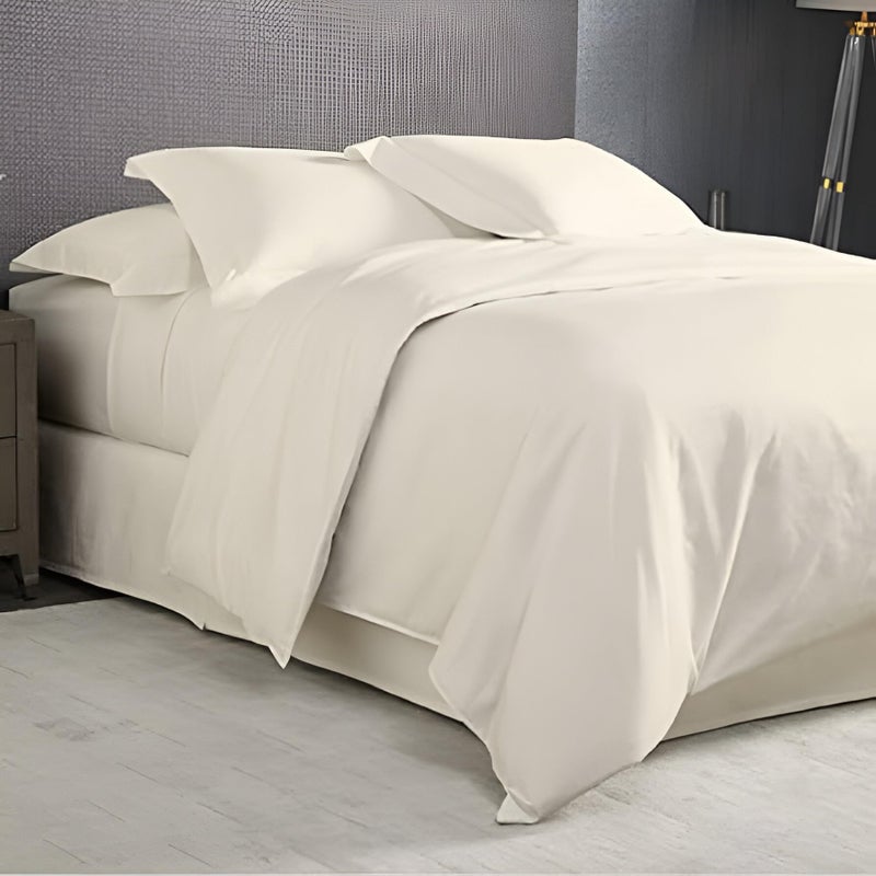 Quilt cover cotton - 3 pieces - size 220x240 (off white)