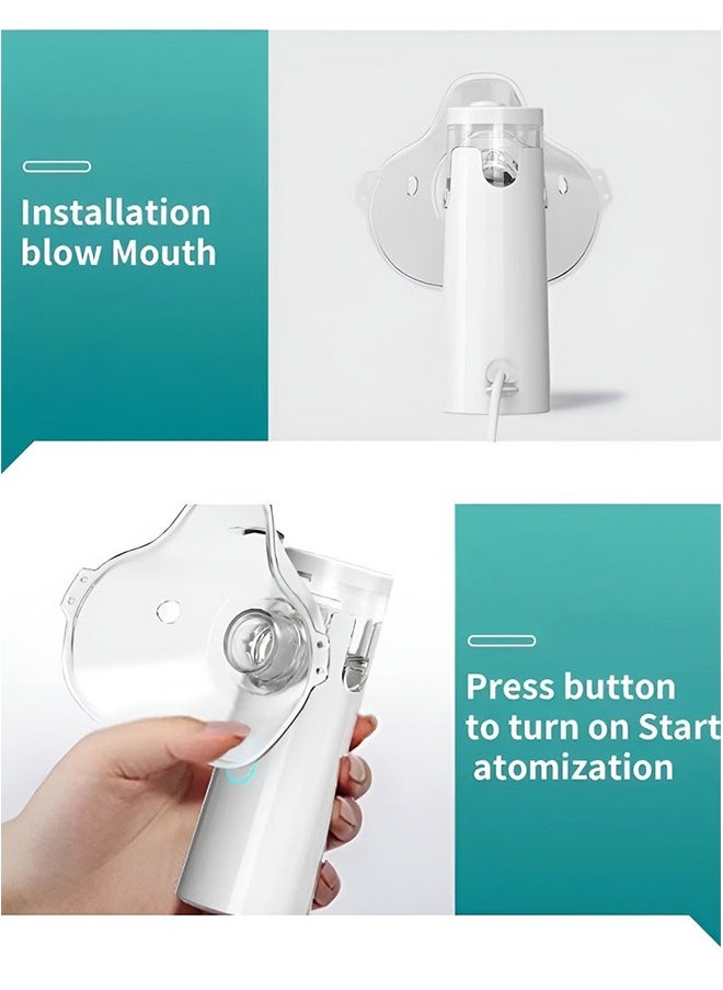 MESH - Portable Nebulizer Mesh Inshaler Mini Nebulizer Handheld Atomizer Steam Device for Colds Asthma Respiratory Diseases Suitable for Adult & Childeren - Image 1
