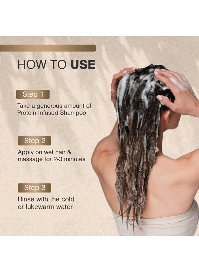 MoeHair Protein Infused Shampoo | Anti-Frizz, Moisturizing & Strengthening Shampoo for All Hair Types | With Proteins, Natural Oils & Vitamin E & B5 | Sulfate & Paraben-Free Hair Shampoo, 32 Fl Oz - Image 5