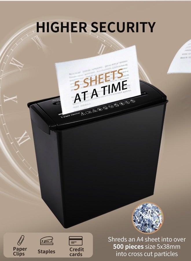 upsimples Powerful Paper Shredder, Strip Cutting, 2.64-Gallon Capacity Paper Basket, P-1 Security Rating, Three Modes, Can Shred CDs and Credit Cards, Durable, Fast and Efficient, Anti-jamming System, Suitable for both Home and Office Use. - Image 4