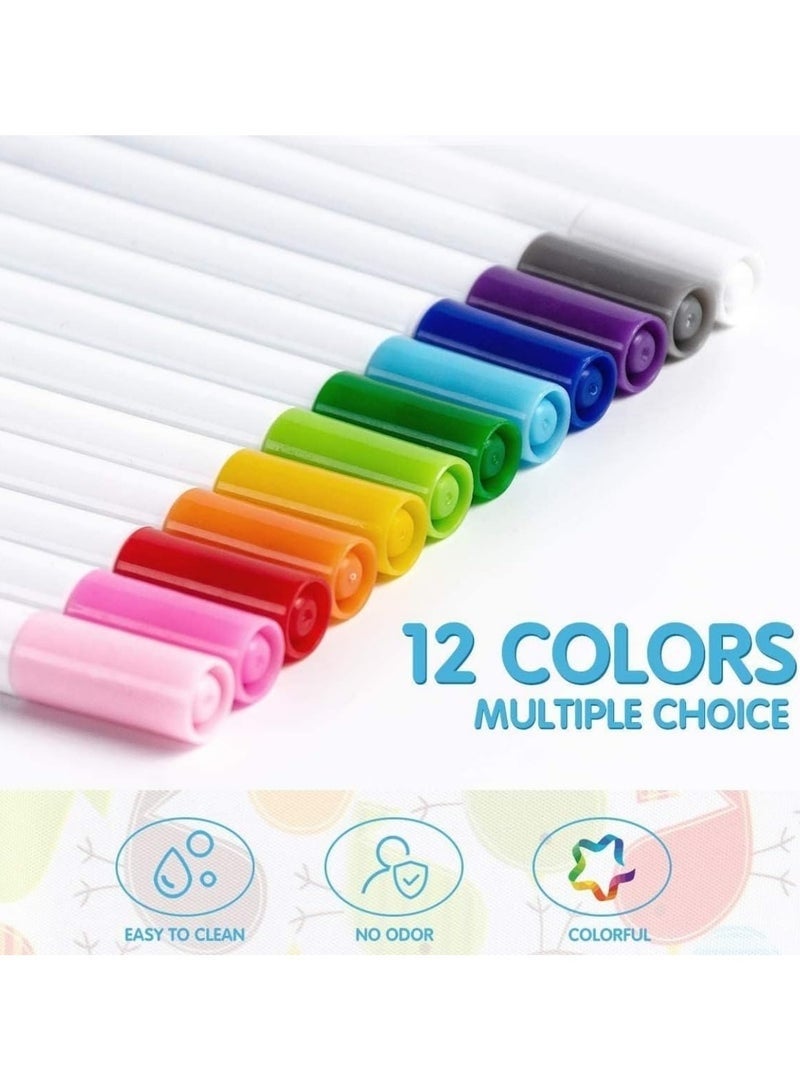 Bukela Erasable Doodle Board, 14 Pages Painting Toys for 3+ Year Old Boys Girls, Drawing Pad for Toddlers Birthday Gifts, With 12 Coloring Pens (Blue Bird) - Image 5