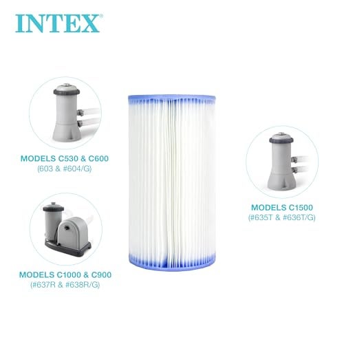 INTEX (Pack of 6) Intex 29000E/59900E Easy Set Pool Replacement Type A or C Filter Cartridge - Image 3