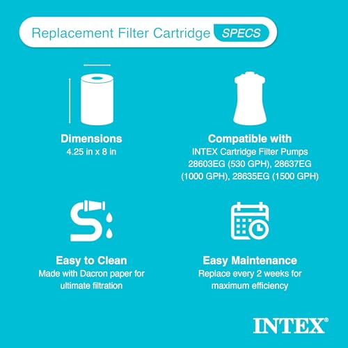 INTEX (Pack of 6) Intex 29000E/59900E Easy Set Pool Replacement Type A or C Filter Cartridge - Image 4