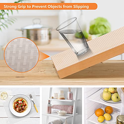 StaHom Shelf Liners for Kitchen Cabinets Refrigerator Liners Waterproof & Oil-Proof Kitchen Cupboard Liner Non-Slip Drawer Mats EVA Material Non Adhesive Fridge Liner for Shelves - Clear 11.8 x 236.2 Inch - Image 4