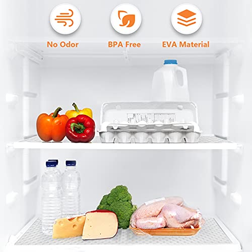 StaHom Shelf Liners for Kitchen Cabinets Refrigerator Liners Waterproof & Oil-Proof Kitchen Cupboard Liner Non-Slip Drawer Mats EVA Material Non Adhesive Fridge Liner for Shelves - Clear 11.8 x 236.2 Inch - Image 3