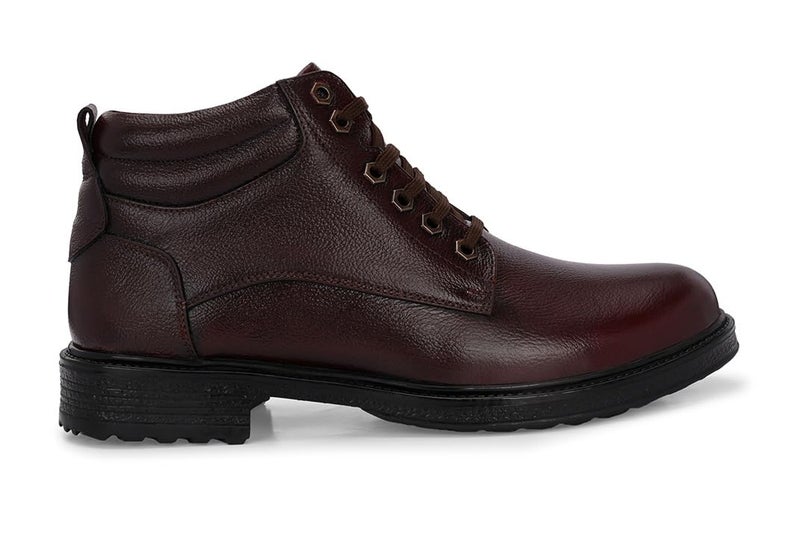 MACTREE Brown Genuine Leather Formal Lace Up Ankle Boots for Men - 06 UK - Image 4