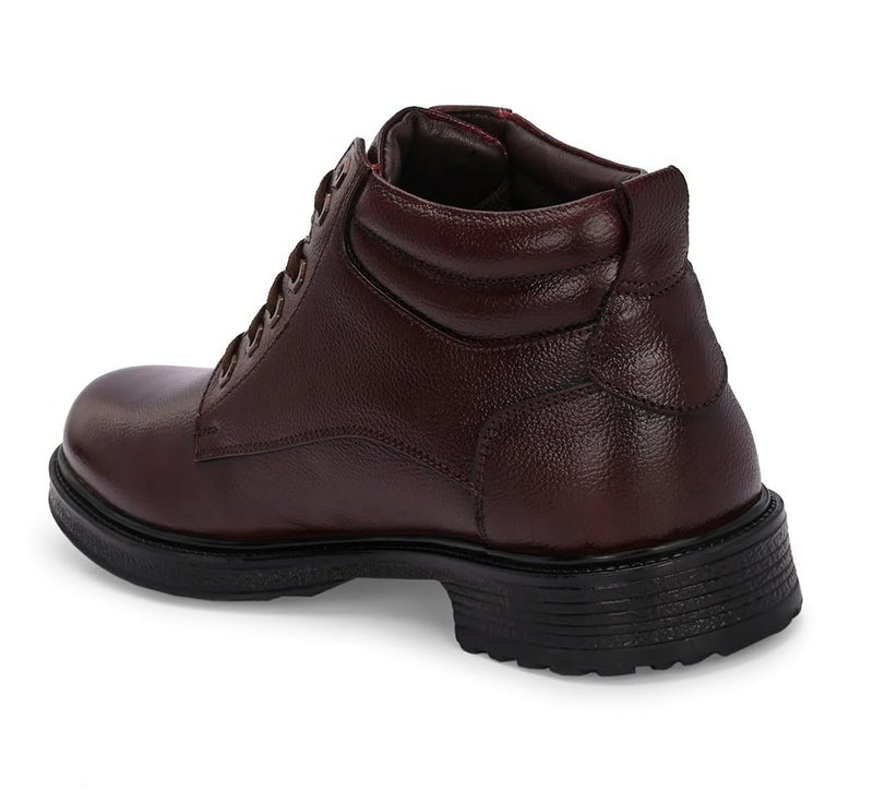 MACTREE Brown Genuine Leather Formal Lace Up Ankle Boots for Men - 06 UK - Image 5