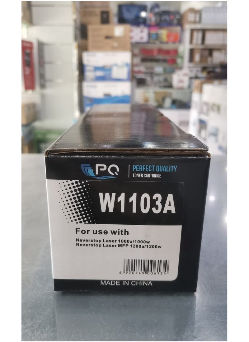PQ PERFECT QUALITY - LaserJet Toner 103A-W1103A is compatible with Neverstop Laser 1000 Printer series, Neverstop Laser MFP 1200 Printer series - Image 1