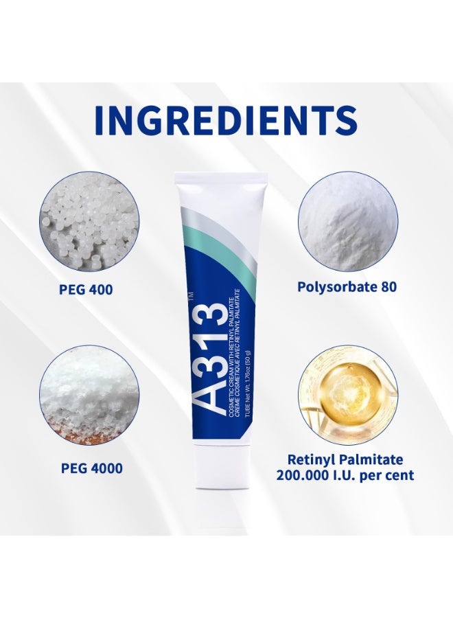 A313 Retinol Cream for Face - Anti-Aging Treatment, Skin Brightening & Hydrating - 50g | Suitable for Sensitive Skin | Reduces Wrinkles & Dark Spots - Image 5