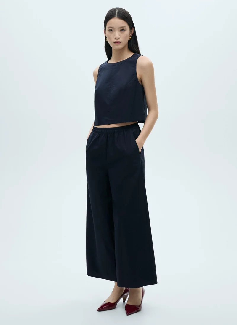 MANGO Cotton Crop Top
