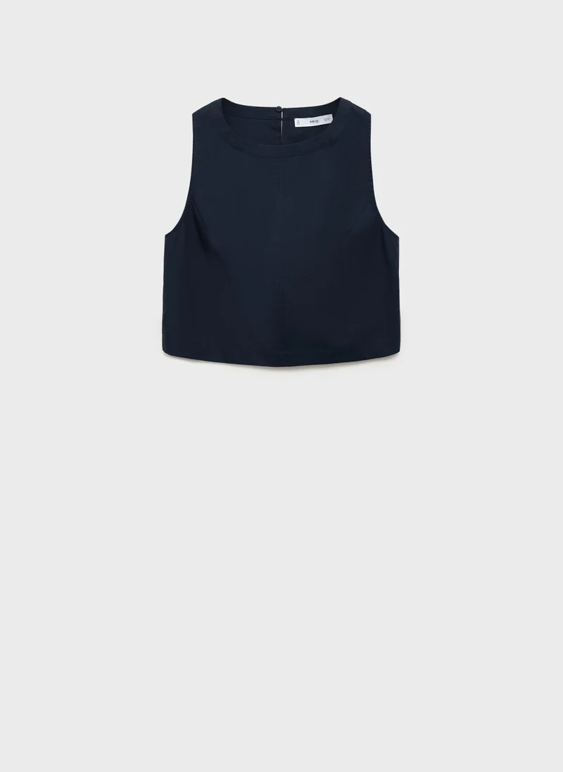 MANGO Cotton Crop Top