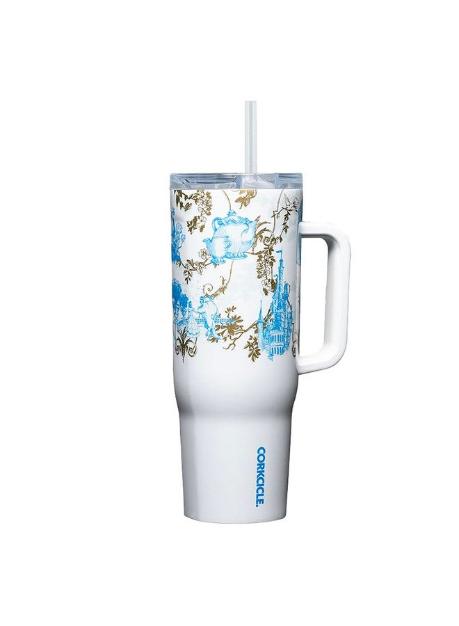 Corkcicle x Disney Princess Belle Cruiser Insulated Tumbler with Handle & Straw - 40 oz Reusable Water Bottle Keeps Beverages Cold for 20 Hrs, Hot for 9 Hrs - Cupholder Friendly, Spill Proof Tumbler - Image 1