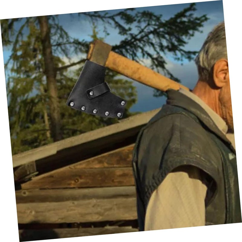 Leather Hatchet Cover Portable Axe Protector for Camping Hiking Supplies - Image 5