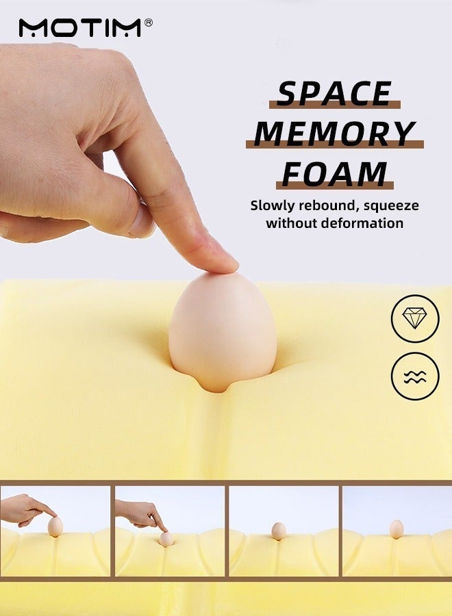 Motim Car Headrest Neck Pillows, Car Lumbar Support Pillows Cushion, Memory Foam Breathable Cushion, Neck Pain Relief and Cervical Support for Office and Gaming Chair - Image 5