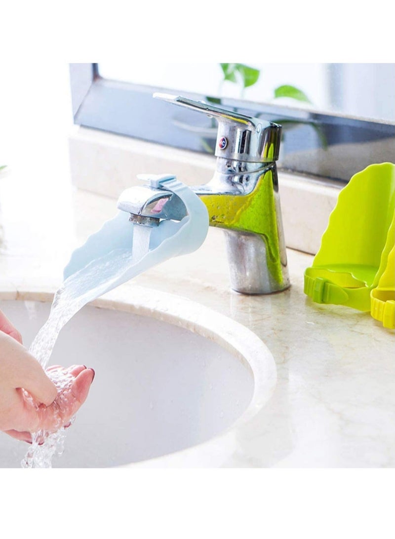Captaintech Faucet Extender for Kid, Sink Faucet Extender for Toddler Hand, Wash Helper Bathroom Sink for Babies and Children Fun Hand-Washing Adjustable Safety Tap Guide 4 Pcs - Image 3
