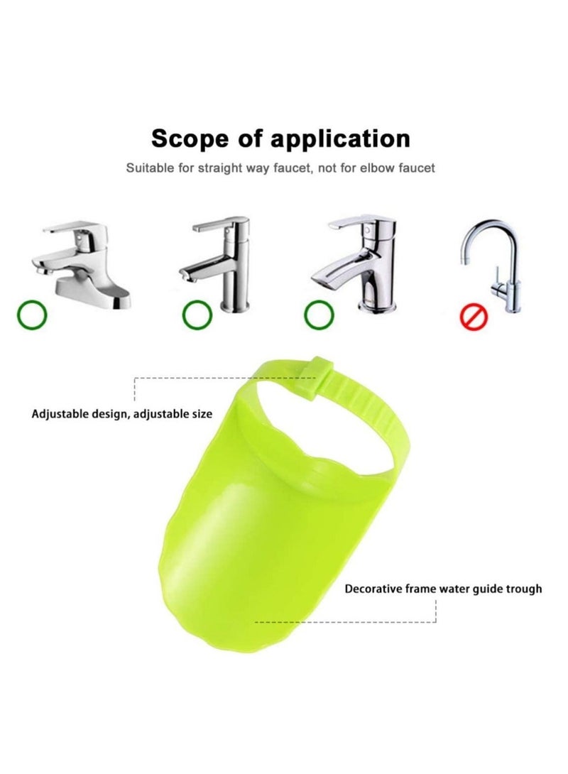 Captaintech Faucet Extender for Kid, Sink Faucet Extender for Toddler Hand, Wash Helper Bathroom Sink for Babies and Children Fun Hand-Washing Adjustable Safety Tap Guide 4 Pcs - Image 4