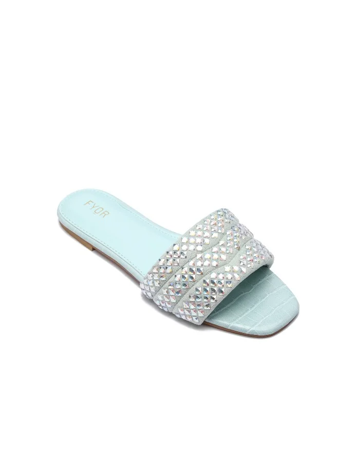 فايور صندل مسطح مزخرف