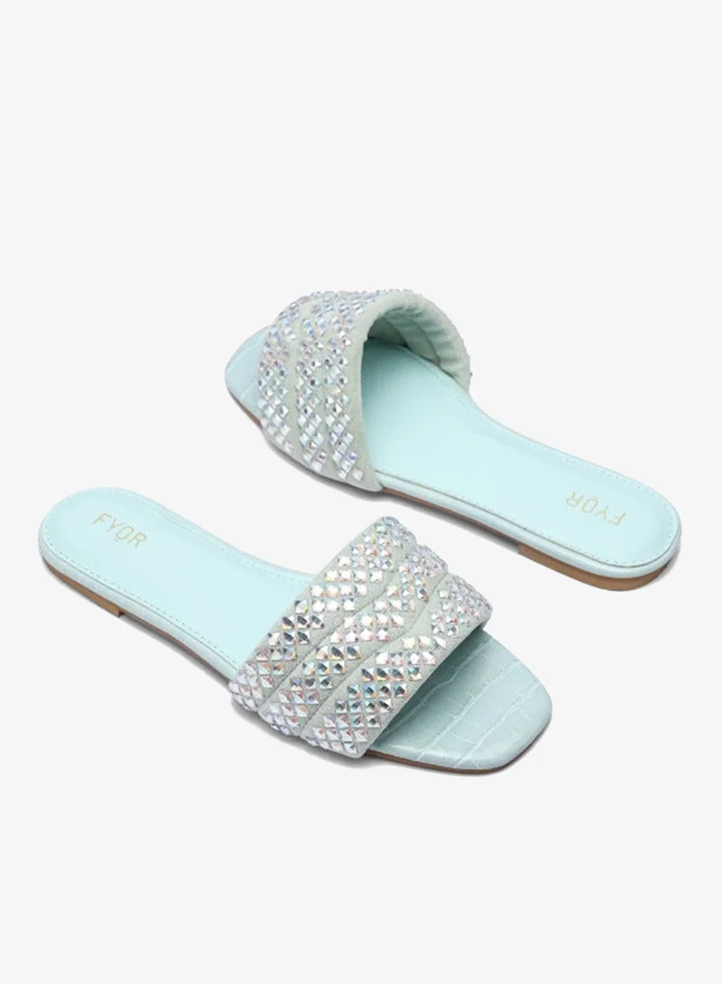 Fyor  Embellished Flat Sandal MY 239 for Women | Best Price UAE