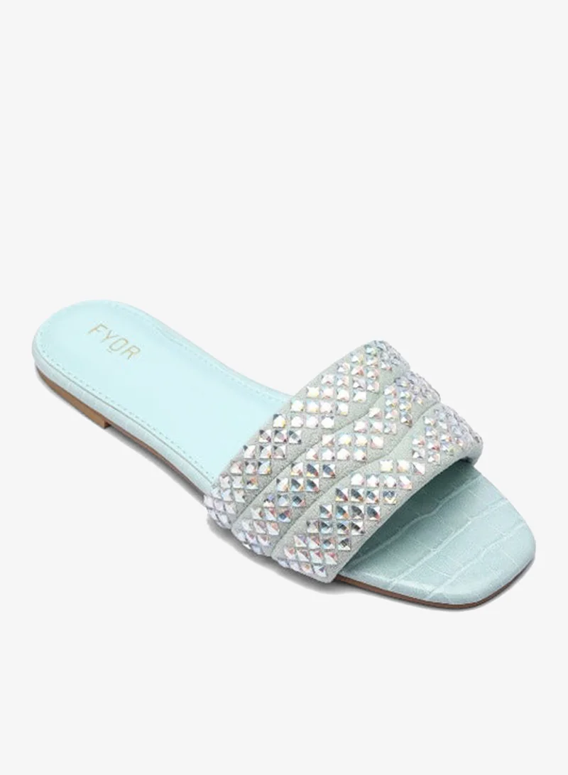 فايور صندل مسطح مزخرف