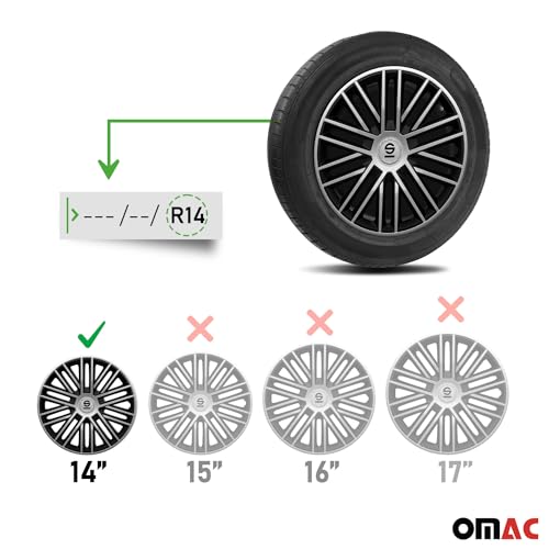 Sparco Set Wheel Covers Bergamo 14-inch Silver/Black - Image 3