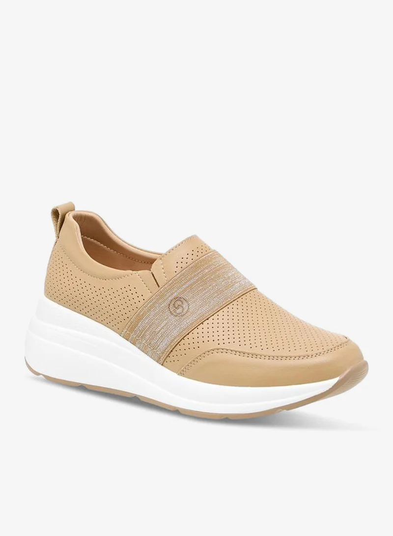 Celeste BEIGE Women'S Textured Slip-On Sneakers for Women | Best Price UAE