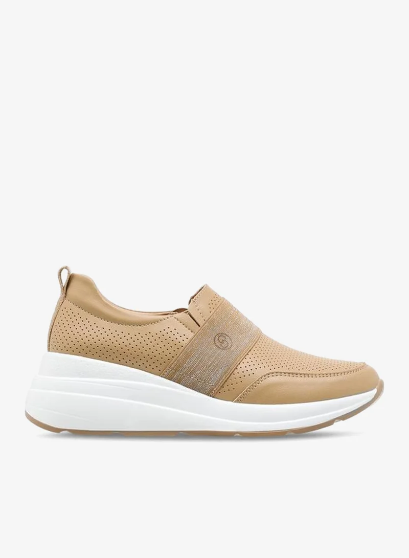 Celeste BEIGE Women'S Textured Slip-On Sneakers for Women | Best Price UAE