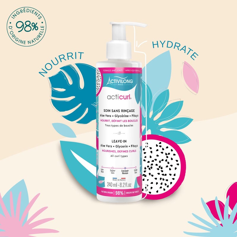Activilong Acticurl Leave-In Cream â€“ Nourish, Define, and Protect Your Curls with Ease! â€“ Infused with Dragon Fruit/Pitaya and Aloe Vera â€“ Frizz Control for All Curl Types â€“ 240 ml. - Image 2