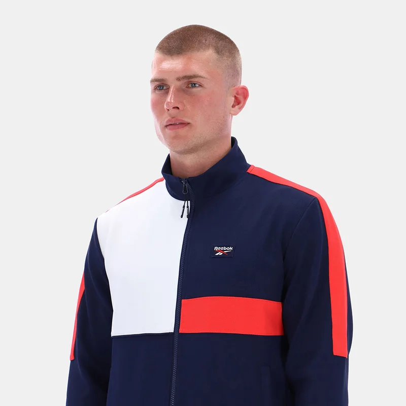 Reebok Vector Navy Reebok Colour Block Track Men's Jacket - Vector Navy for Men | Best Price UAE