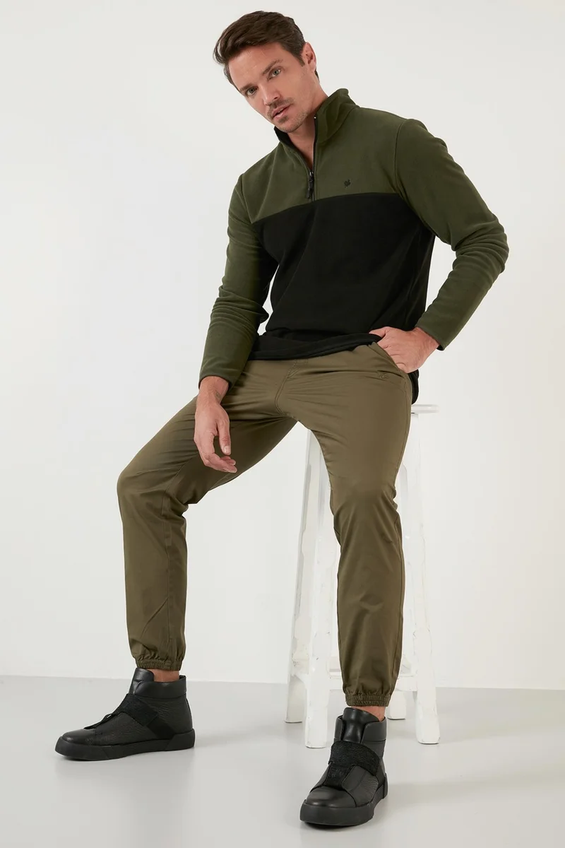 Buratti Regular Fit Zippered Stand Collar Winter Fleece Men's Fleece 5906016