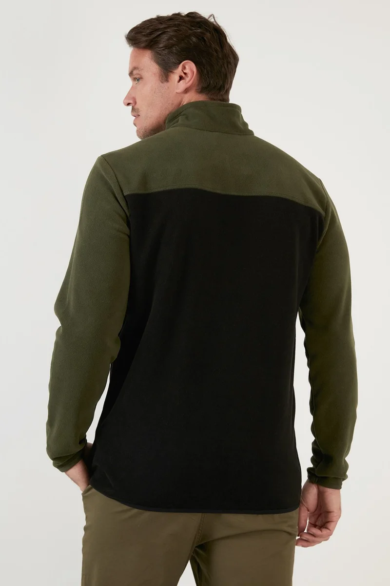 Buratti Regular Fit Zippered Stand Collar Winter Fleece Men's Fleece 5906016