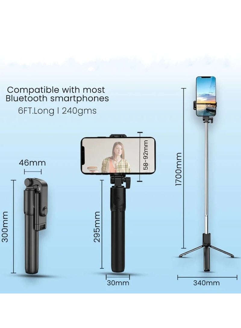 Bluetooth Selfie Stick With Remote Control and Convert to Tripod Holder Stand - Image 4