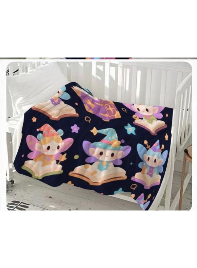 عام بطانية رقيقة من الفانيلا الكرتونية للأطفال والرضع (دافئة ومريحة، ومناسبة للنوم والألعاب) 70 سم * 100 سم - Image 2