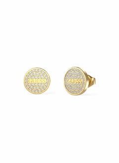 Pave with Guess Logo Coin Earring