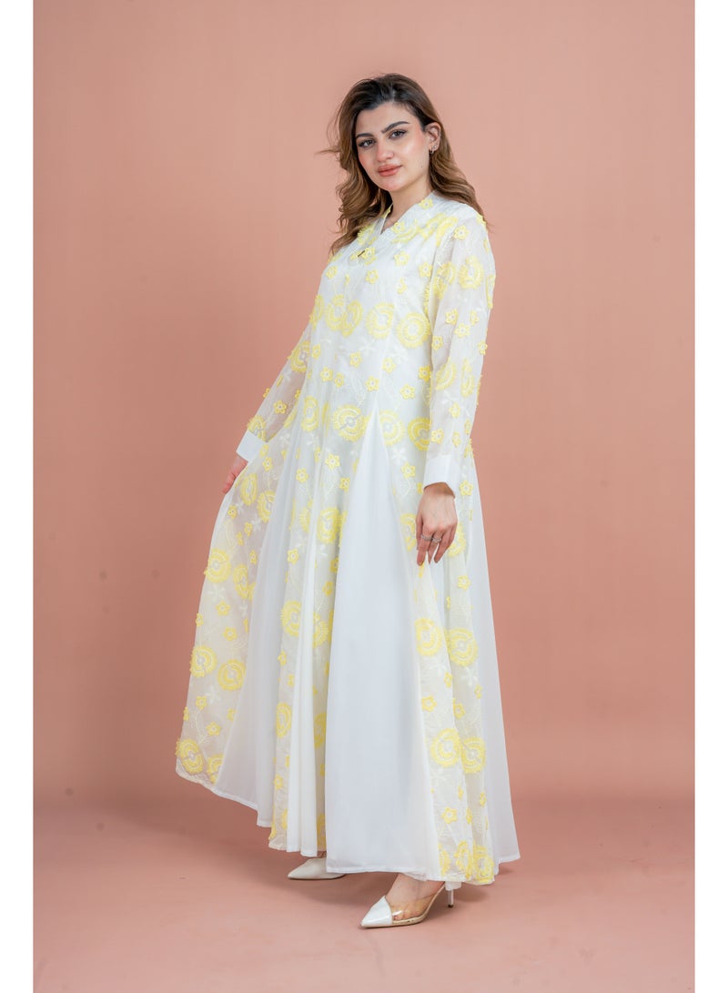 اكسا جلابية مطرزة بالزهور - Image 4