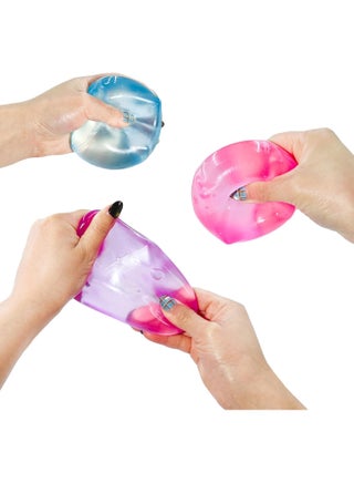 Squishy Squishies Toys Stress Cube Fidget Toys Stress Balls for Kids, Adults Squeeze Squishies Anxiety Stress Relief, Ice Squishy Cube Sugar Balls Sensory Toy Nice Ball Cubes with Box Blue - view 3