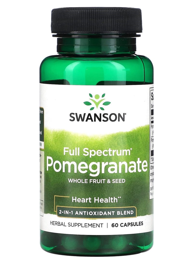 Swanson, Full Spectrum Pomegranate, Whole Fruit & Seed, 60 Capsules
