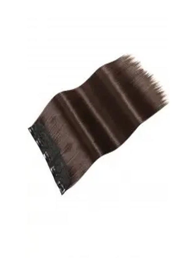 Ashkash 24 Inch Long Silky Straight 5 Clip In Synthetic Hair Extension - Brown 1pc - Image 3