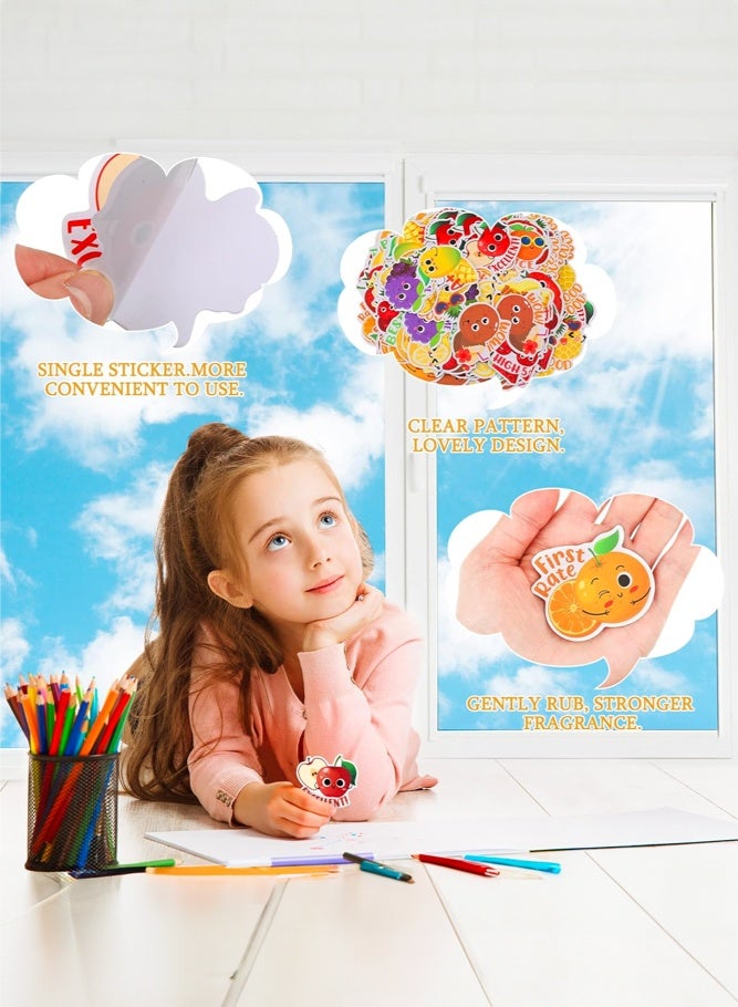 SHABILI Scratch And Sniff Reward Stickers For Kids 300PCS Fruit Scented Classroom Incentive Stickers, Paper Material Smell Stickers for Teachers Students School Rewards Behavior Chart Supplies, Party Favor Craft Scrapbooking Decorations - Image 5