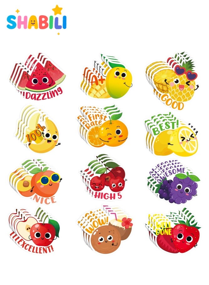 SHABILI Scratch And Sniff Reward Stickers For Kids 300PCS Fruit Scented Classroom Incentive Stickers, Paper Material Smell Stickers for Teachers Students School Rewards Behavior Chart Supplies, Party Favor Craft Scrapbooking Decorations - Image 1